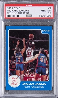 1986 Star "Best of the Best" #9 Michael Jordan Rookie Card - PSA GEM MT 10